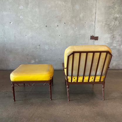 Brown Jordan Calcutta Aluminum Frame Chair & Footstool #1