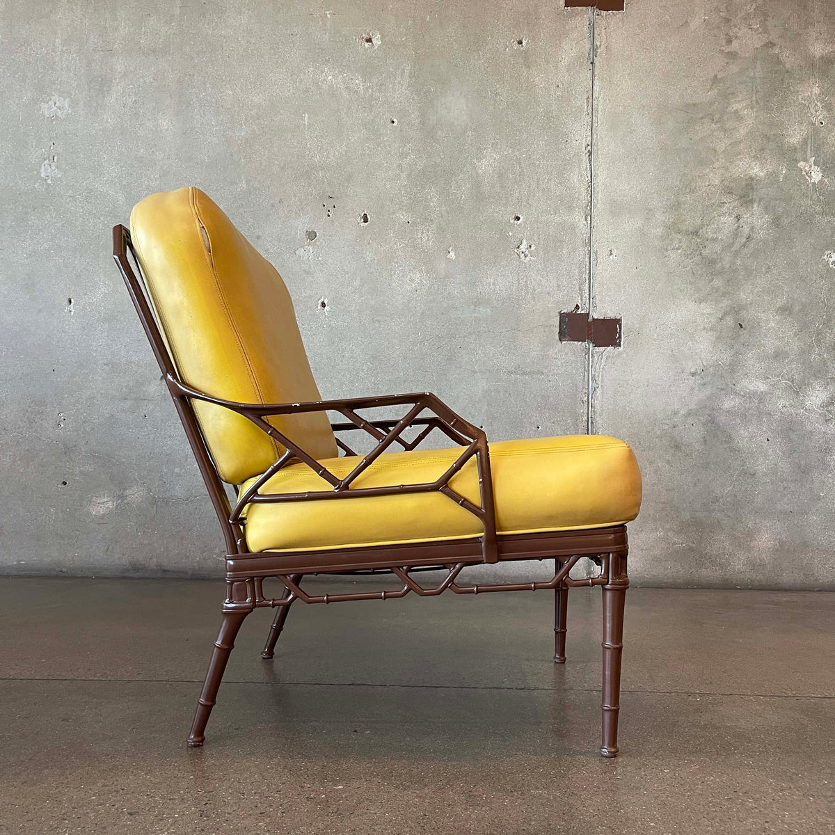 Brown Jordan Calcutta Aluminum Frame Chair & Footstool #1