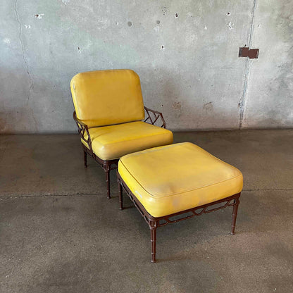 Brown Jordan Calcutta Aluminum Frame Chair & Footstool #1
