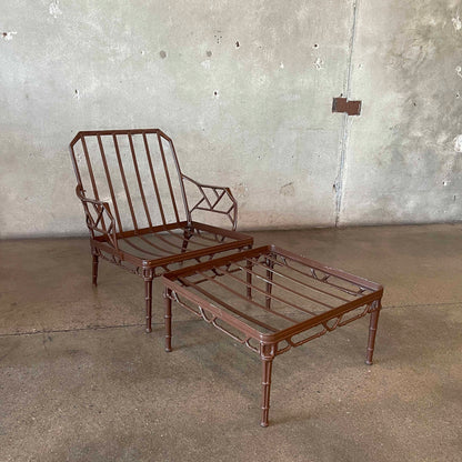 Brown Jordan Calcutta Aluminum Frame Chair & Footstool #1