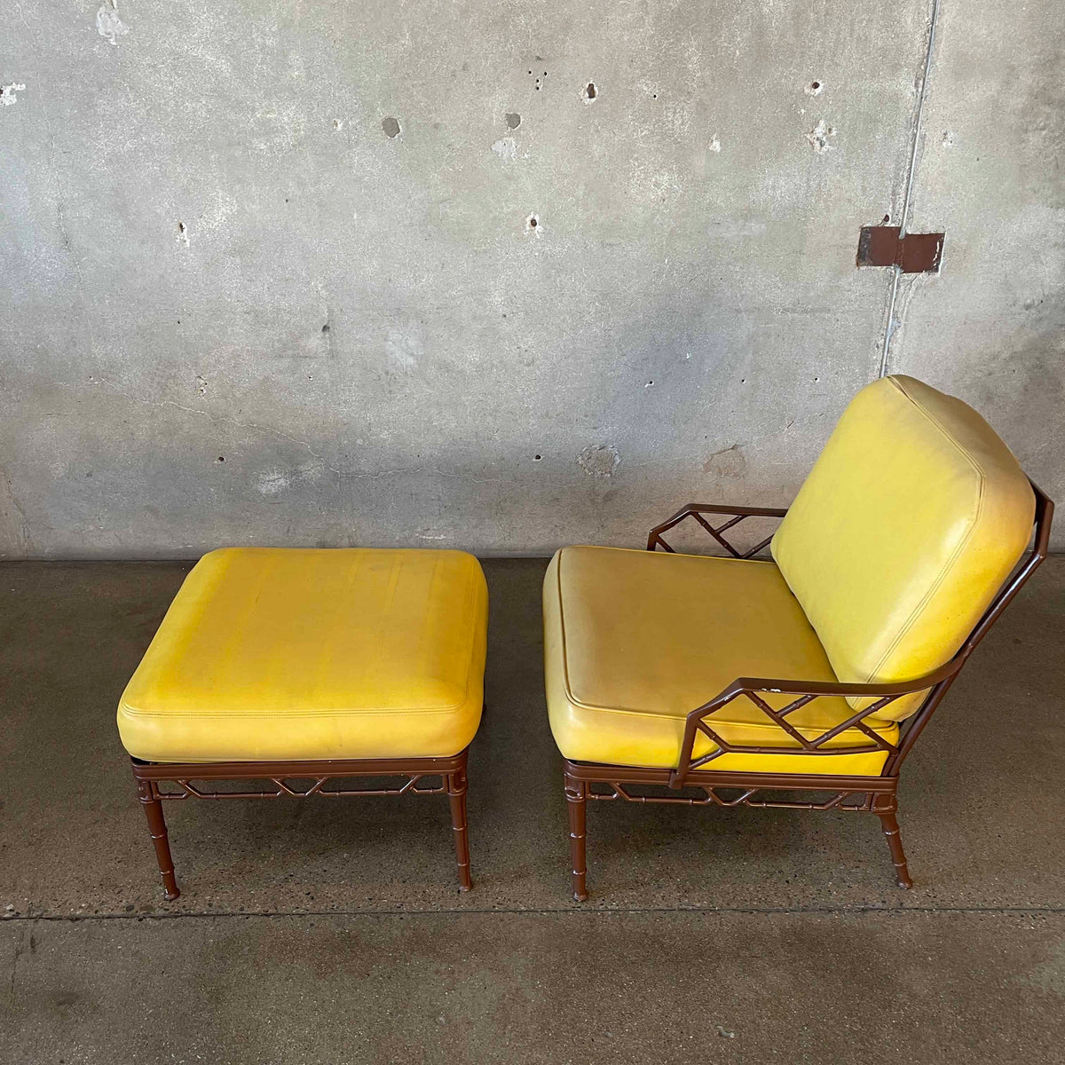 Brown Jordan Calcutta Aluminum Frame Chair & Footstool #2
