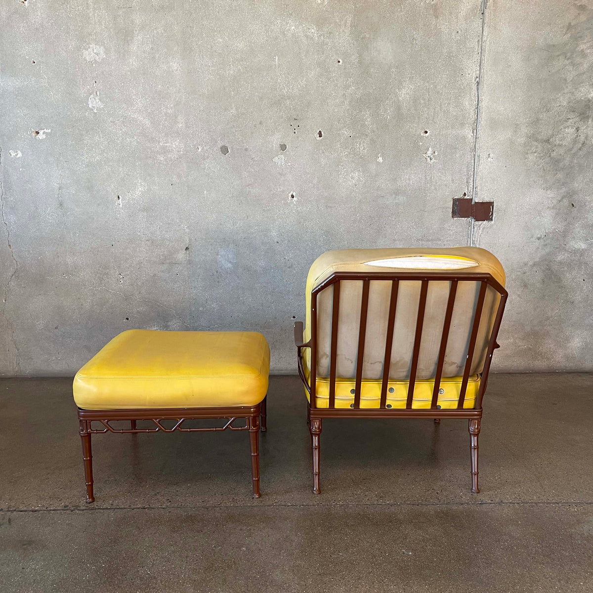 Brown Jordan Calcutta Aluminum Frame Chair & Footstool #2