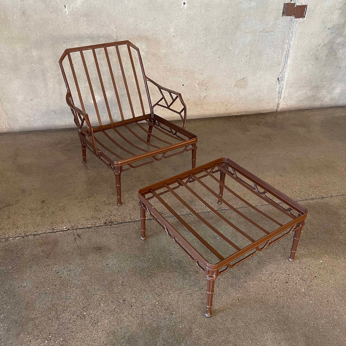 Brown Jordan Calcutta Aluminum Frame Chair & Footstool #2