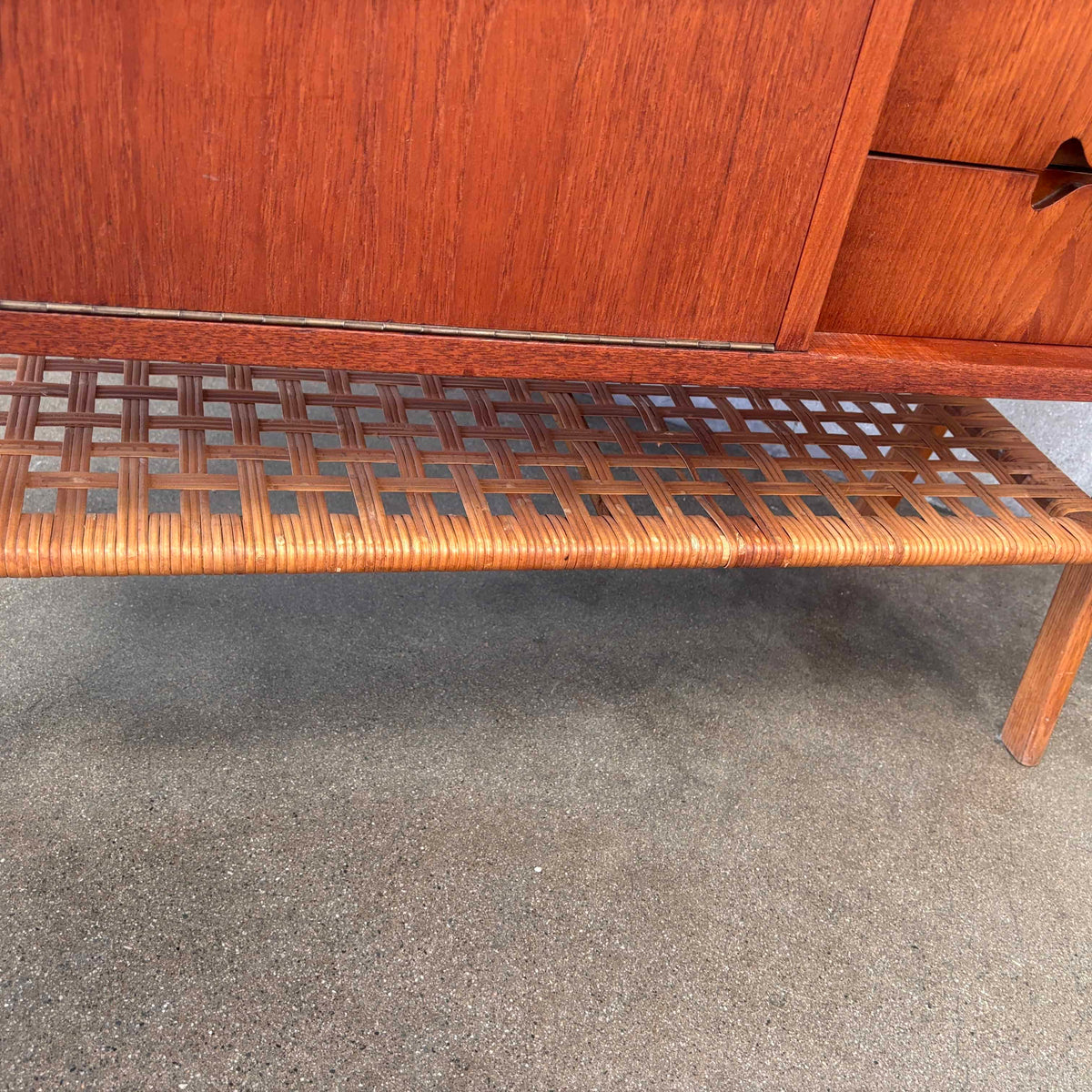 Vald Mortensen Danish Modern Low Side Cabinet With Key