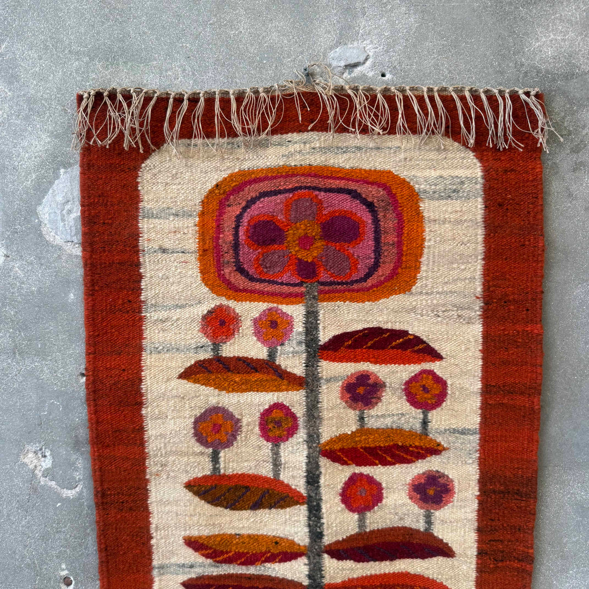 1955 Polish Evelyn Ackerman Style Handwoven Rug