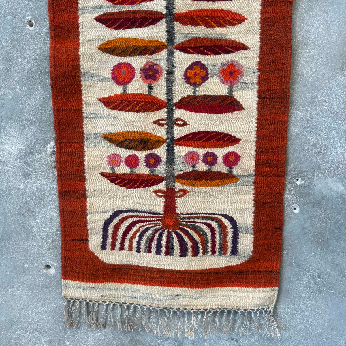 1955 Polish Evelyn Ackerman Style Handwoven Rug