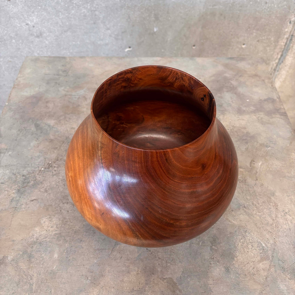Rene Megroz " Walnut" Turned Wood Vessel