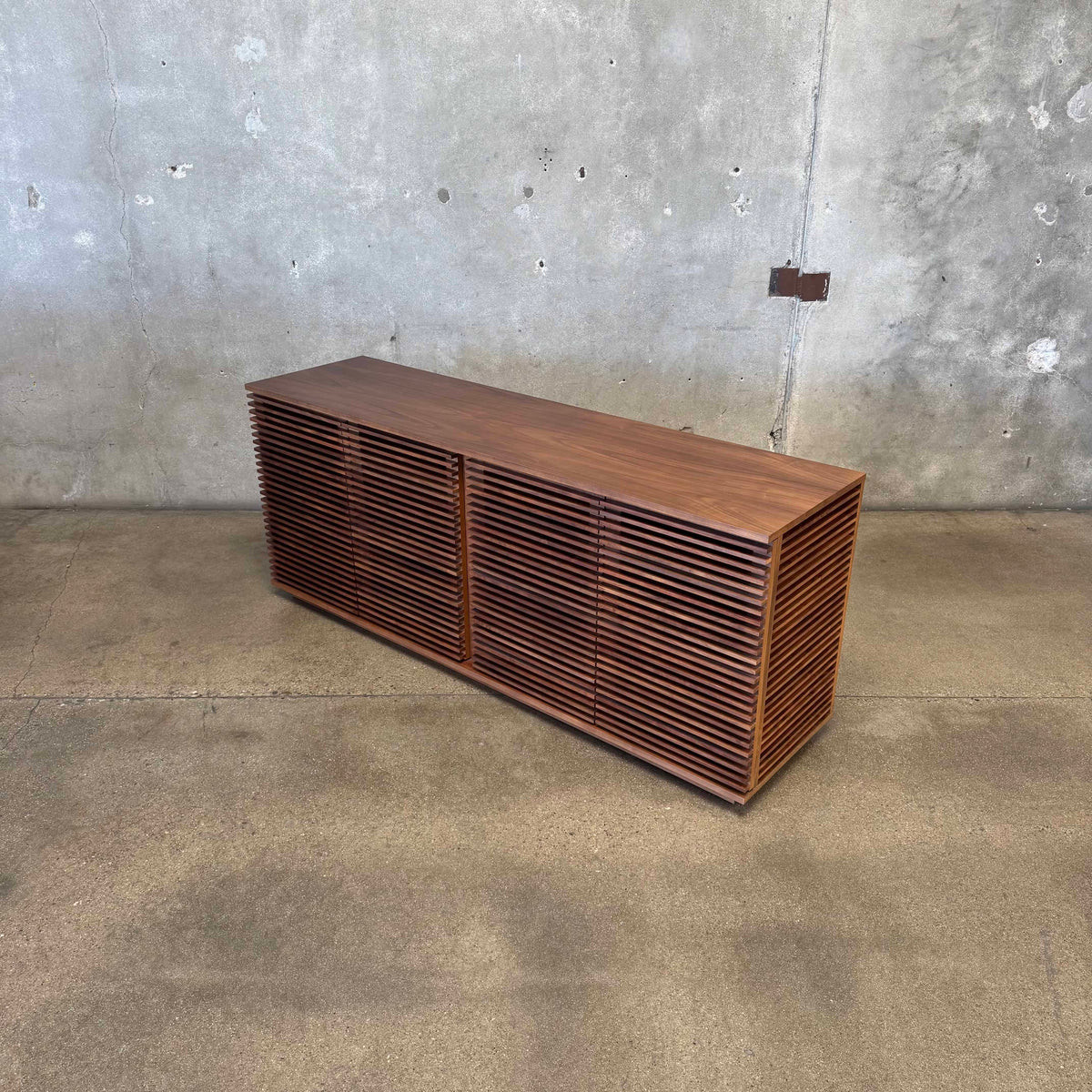 Large Walnut "Line Credenza" By Nathan Young For Design Within Reach