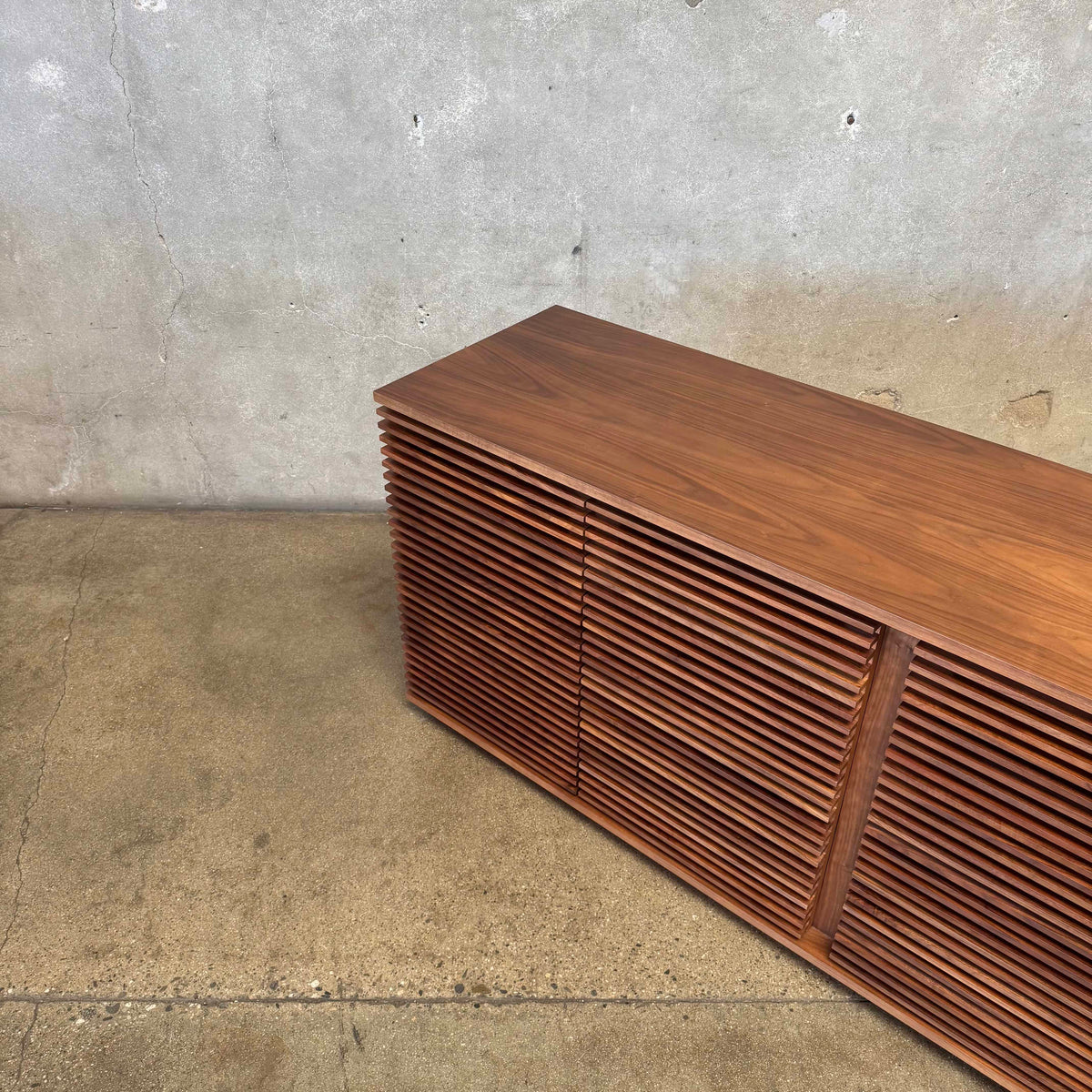 Large Walnut "Line Credenza" By Nathan Young For Design Within Reach