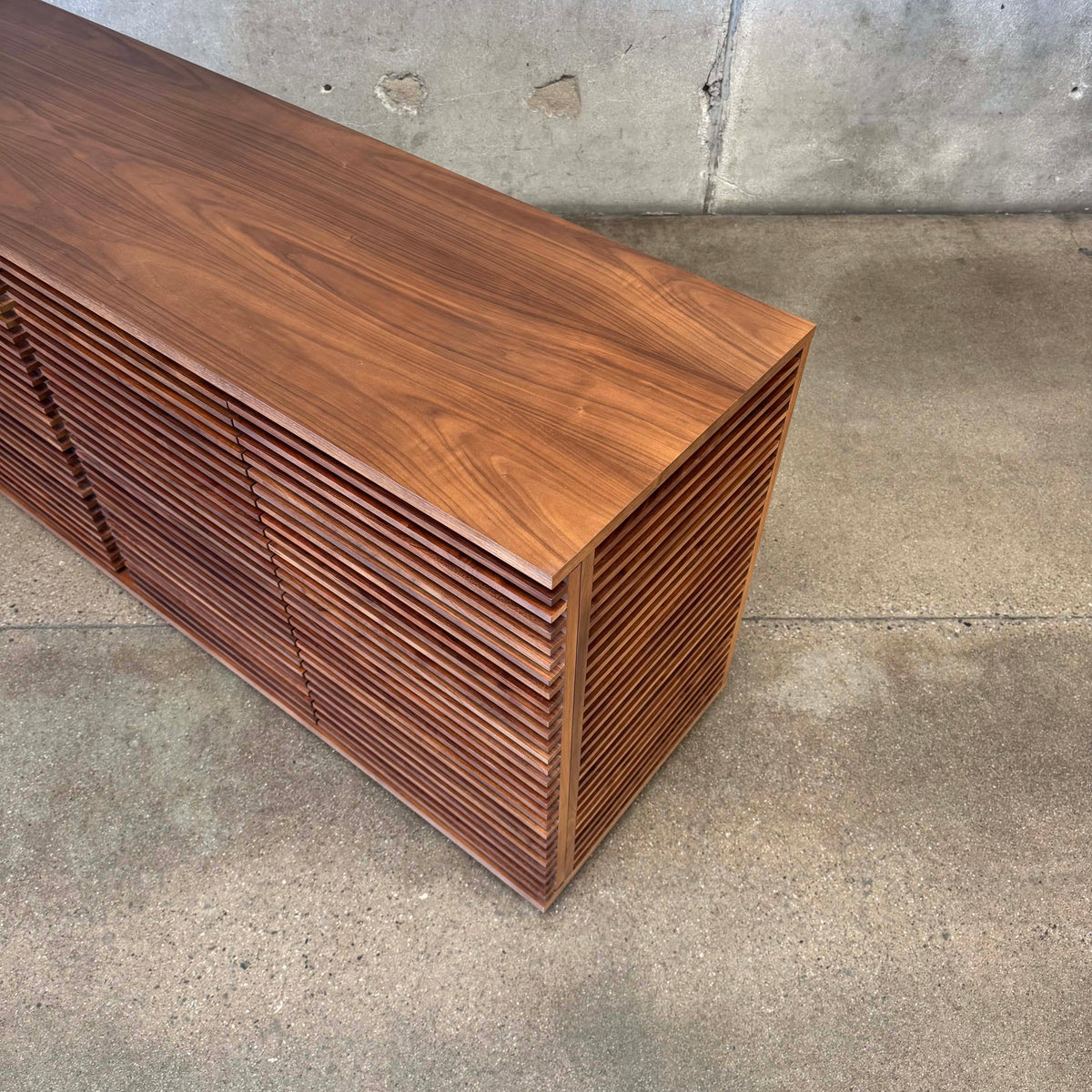 Large Walnut "Line Credenza" By Nathan Young For Design Within Reach