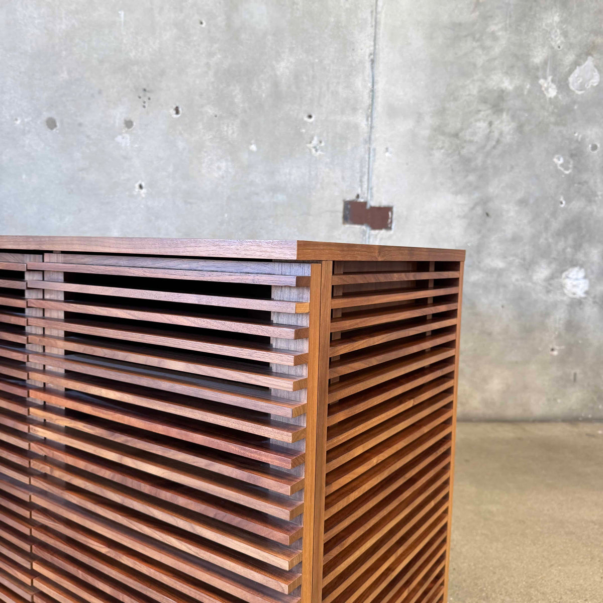 Large Walnut "Line Credenza" By Nathan Young For Design Within Reach