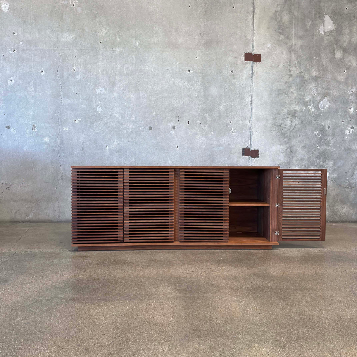 Large Walnut "Line Credenza" By Nathan Young For Design Within Reach