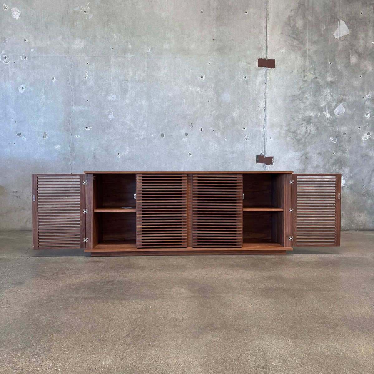Large Walnut "Line Credenza" By Nathan Young For Design Within Reach