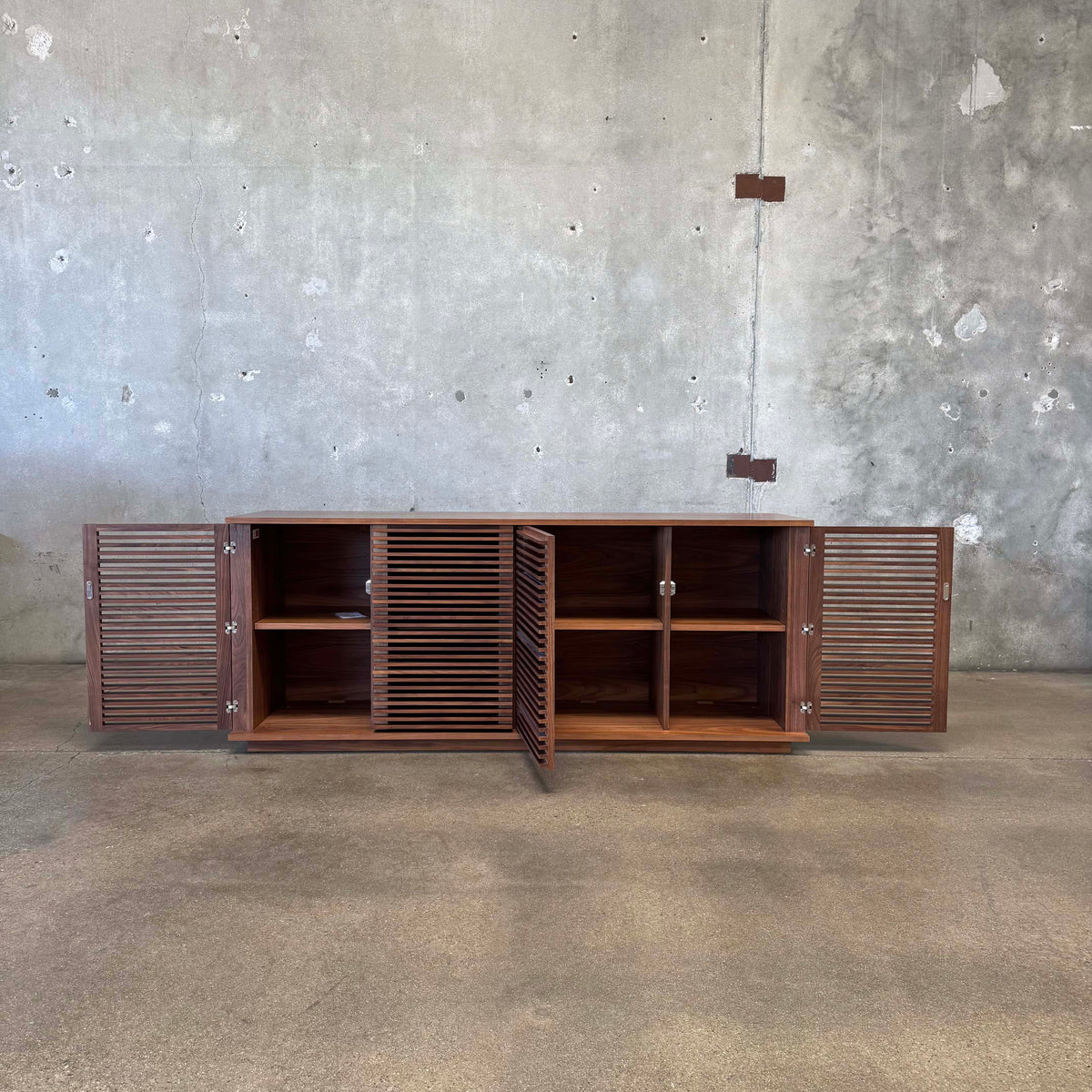 Large Walnut "Line Credenza" By Nathan Young For Design Within Reach