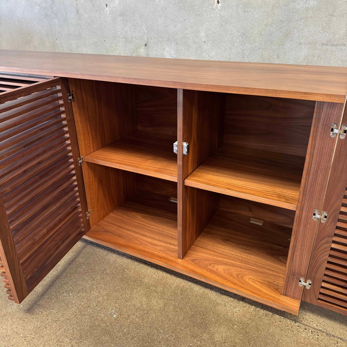 Large Walnut "Line Credenza" By Nathan Young For Design Within Reach