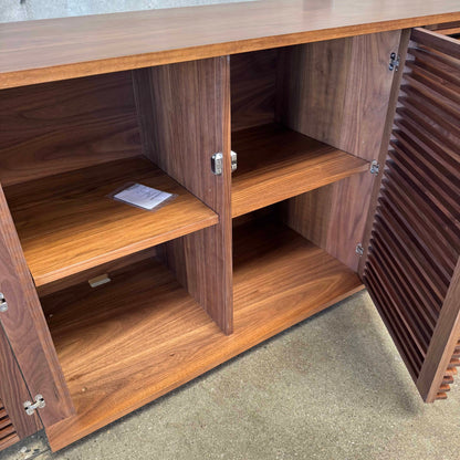 Large Walnut "Line Credenza" By Nathan Young For Design Within Reach