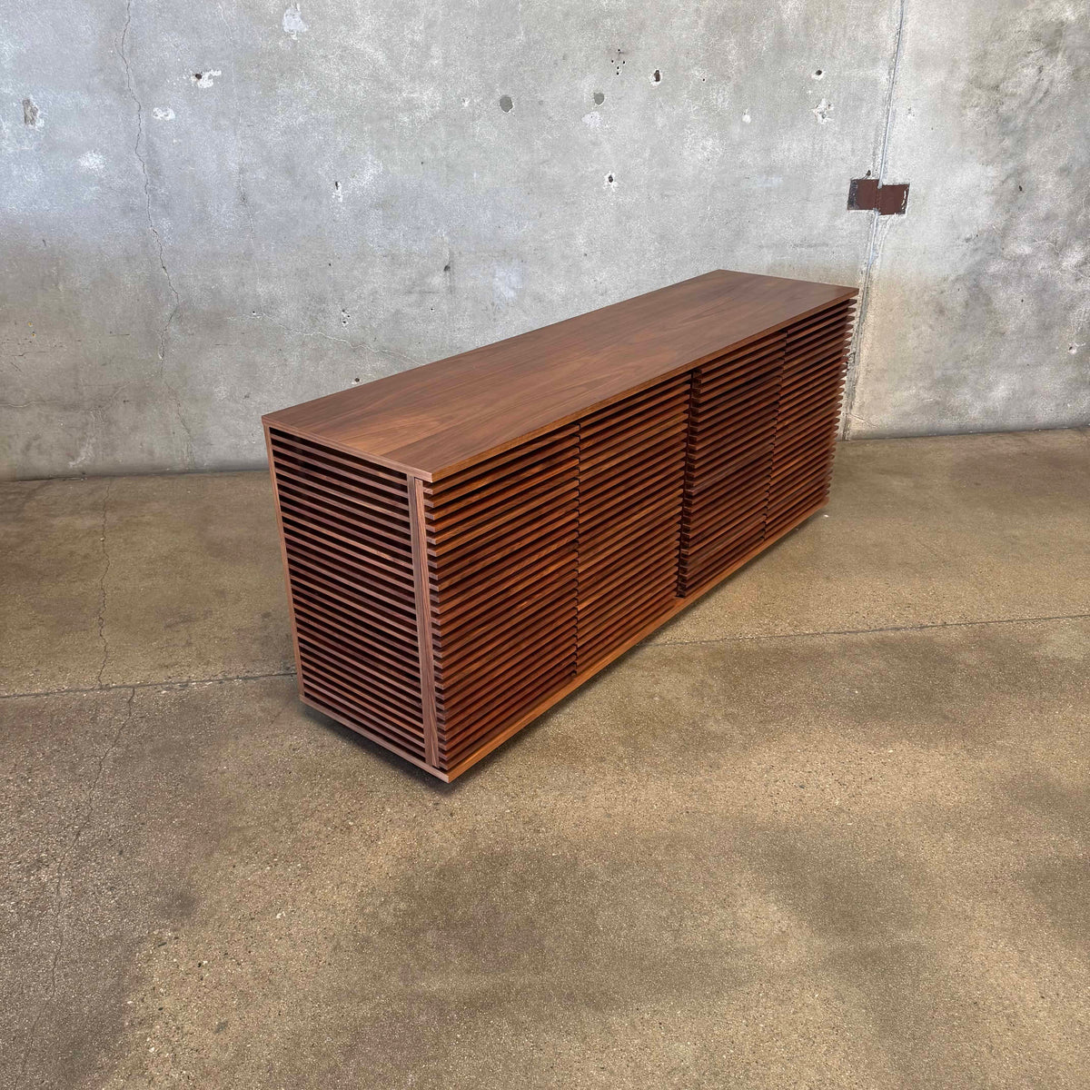 Large Walnut "Line Credenza" By Nathan Young For Design Within Reach
