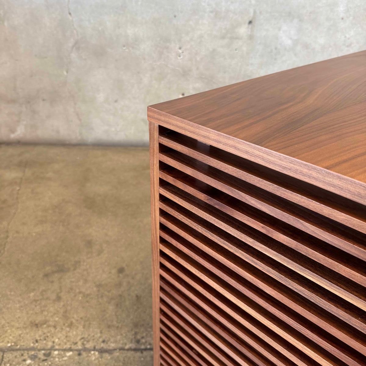 Large Walnut "Line Credenza" By Nathan Young For Design Within Reach