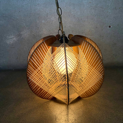 Vintage Danish Hanging Swag Lamp