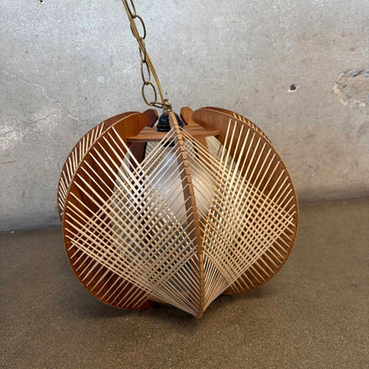 Vintage Danish Hanging Swag Lamp