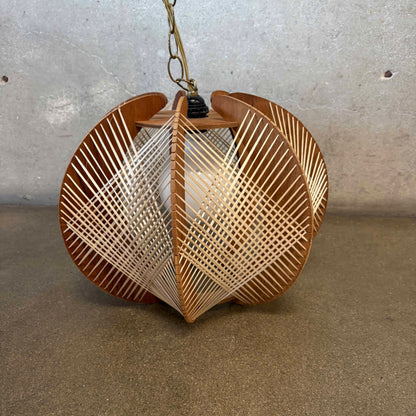 Vintage Danish Hanging Swag Lamp