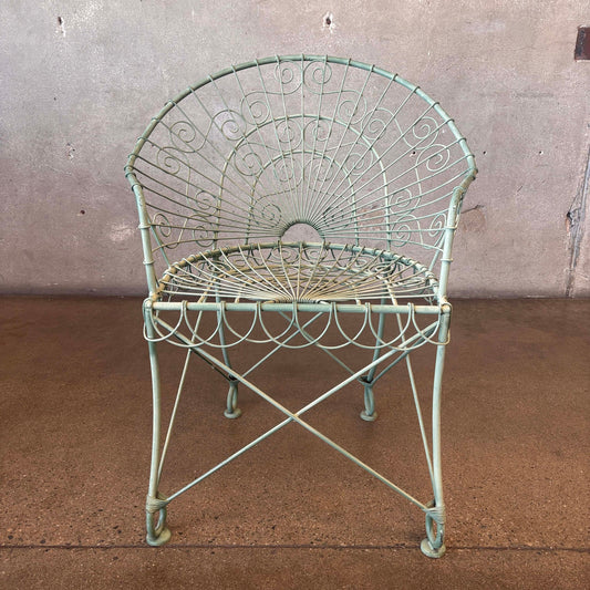 Salterini Type Iron Wire Chair Vintage