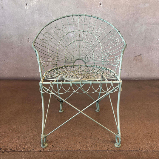 Salterini Type Iron Wire Chair Vintage