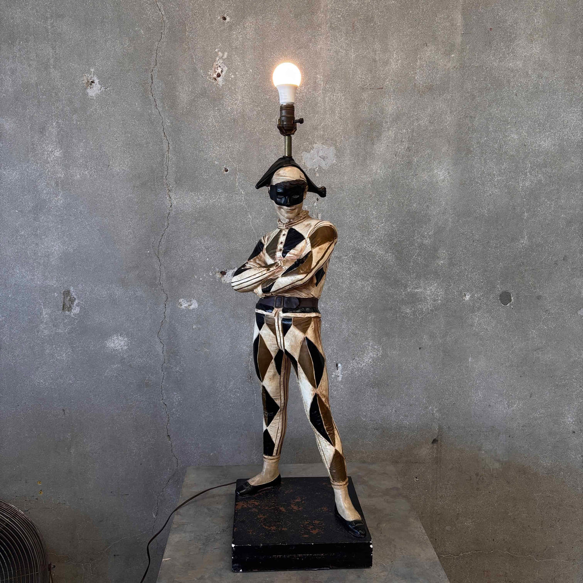 Vintage Harlequin Lamp