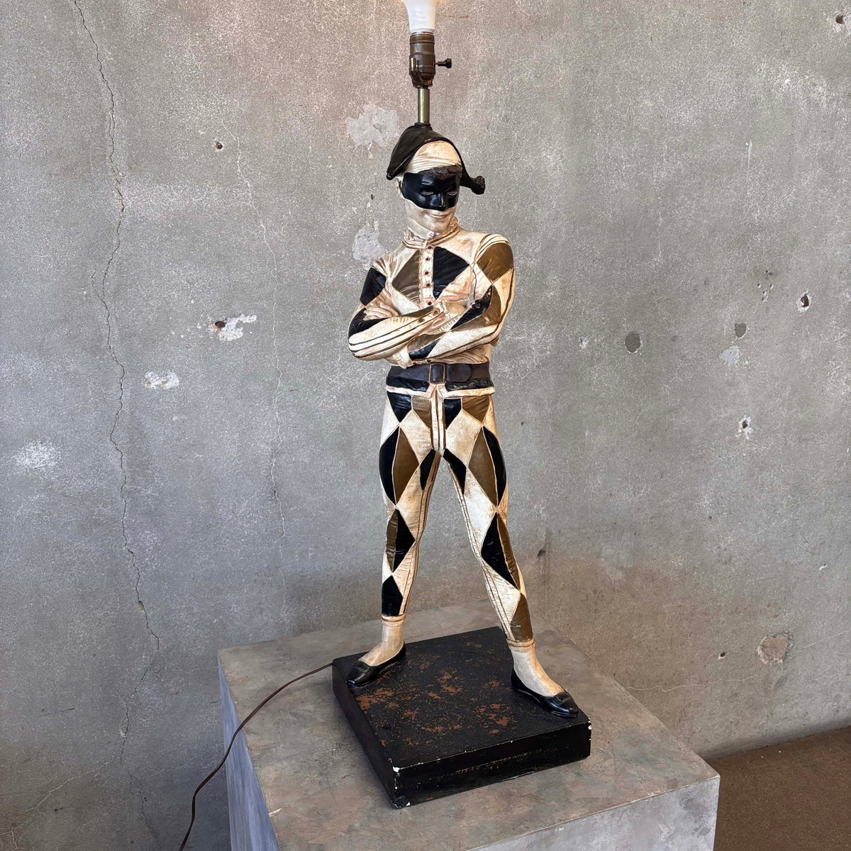 Vintage Harlequin Lamp