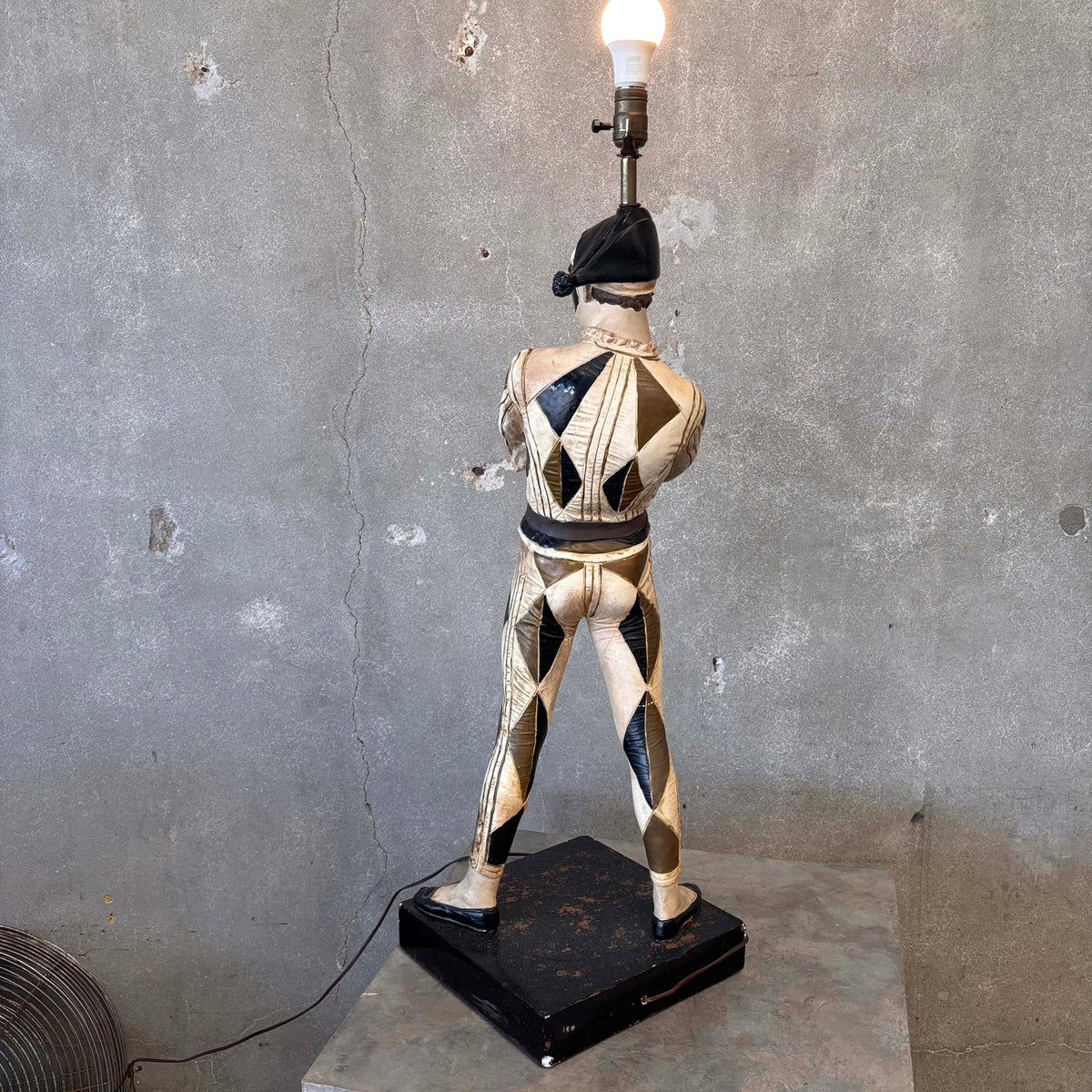 Vintage Harlequin Lamp