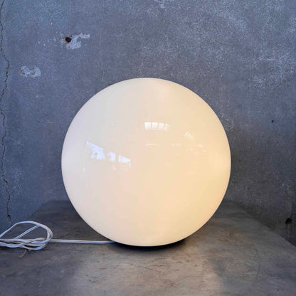 Mid Century Modern Milk Glass Orb Lamp