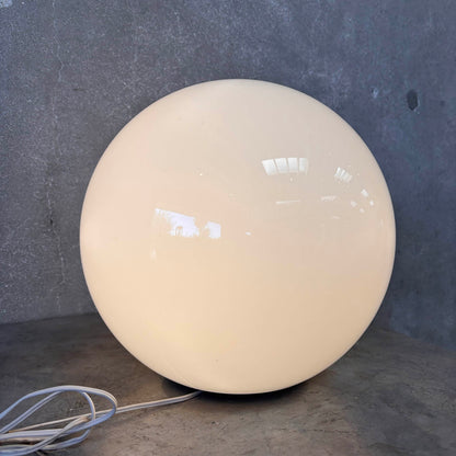 Mid Century Modern Milk Glass Orb Lamp