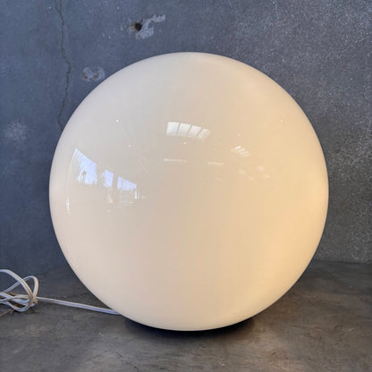 Mid Century Modern Milk Glass Orb Lamp