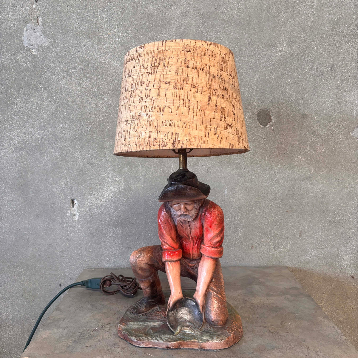 Florentine Art Studio Western Lamp Johnny Prospector 1971
