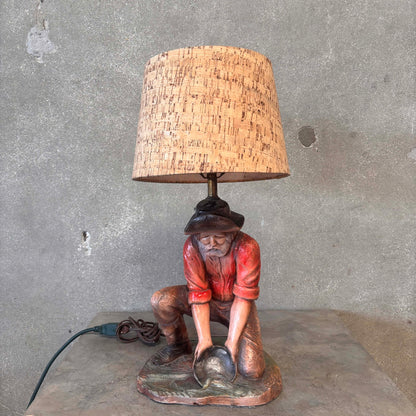 Florentine Art Studio Western Lamp Johnny Prospector 1971