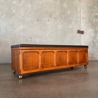 Mid Century Modern Lane Cedar Walnut Hope Chest-Bench