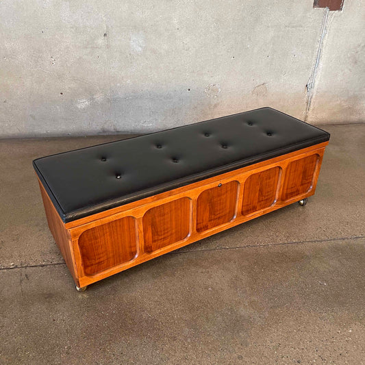 Mid Century Modern Lane Cedar Walnut Hope Chest-Bench