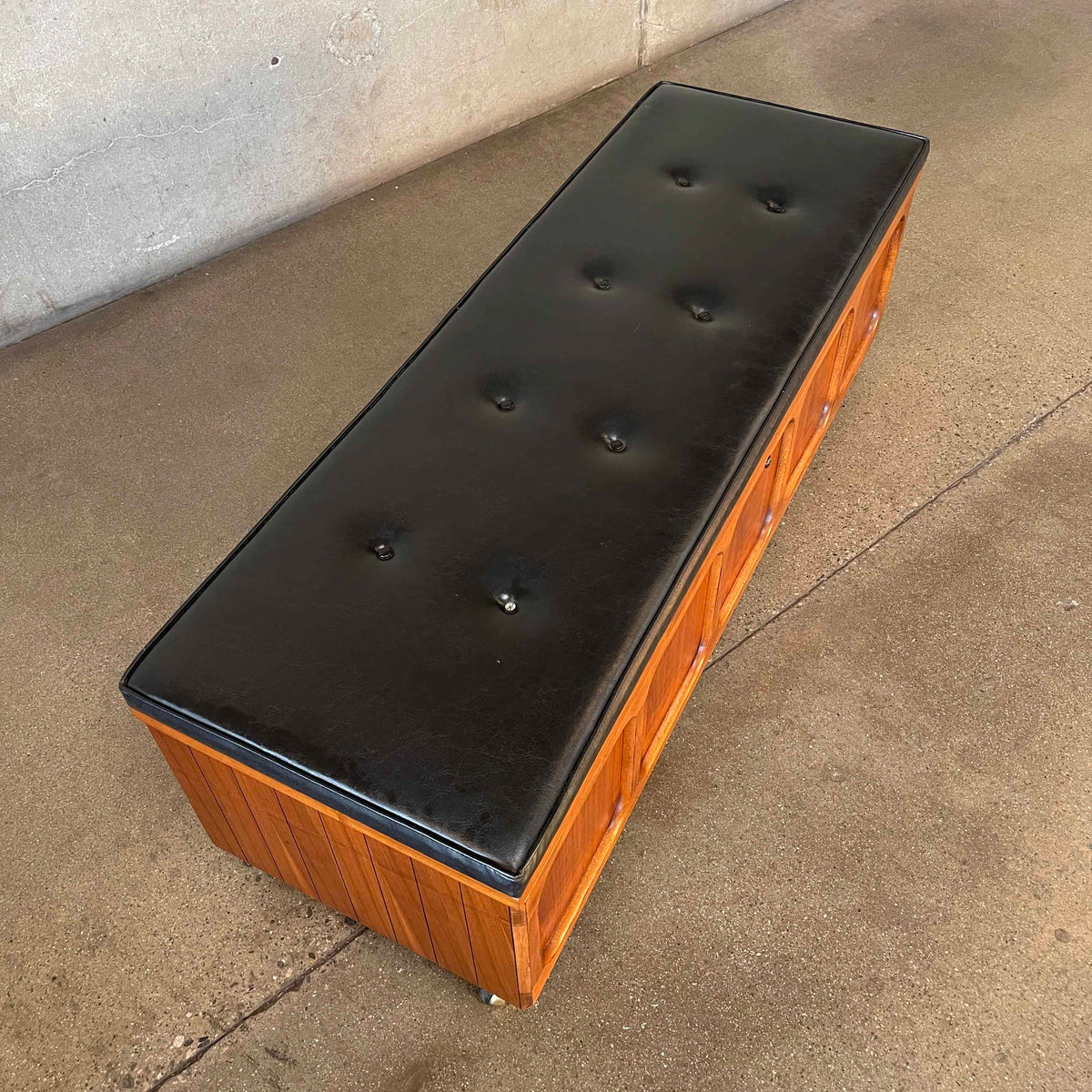 Mid Century Modern Lane Cedar Walnut Hope Chest-Bench
