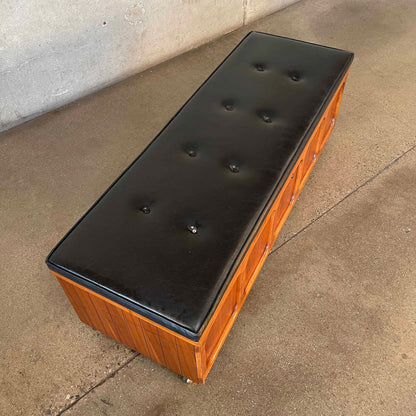 Mid Century Modern Lane Cedar Walnut Hope Chest-Bench