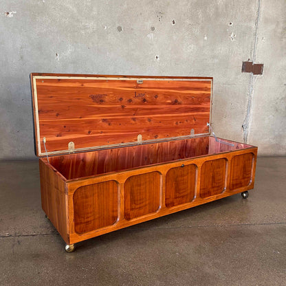 Mid Century Modern Lane Cedar Walnut Hope Chest-Bench