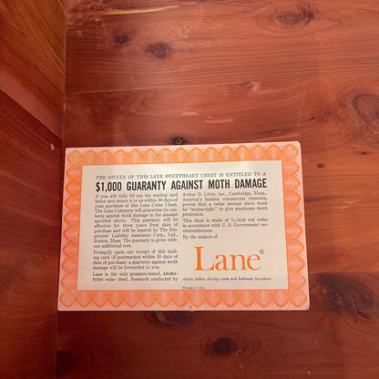 Mid Century Modern Lane Cedar Walnut Hope Chest-Bench