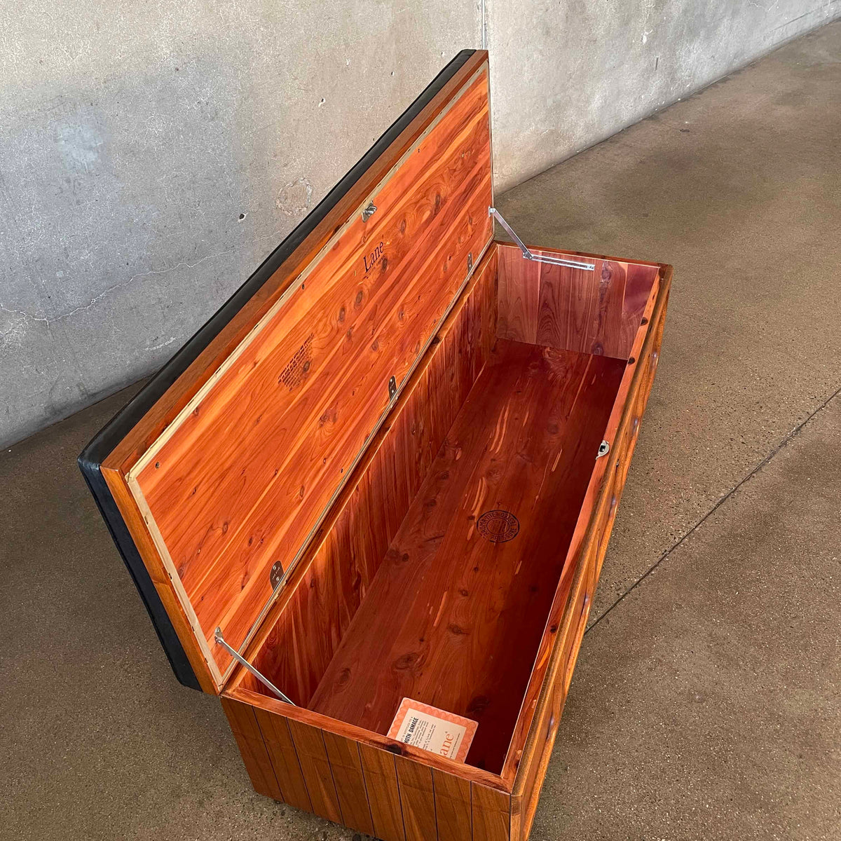 Mid Century Modern Lane Cedar Walnut Hope Chest-Bench