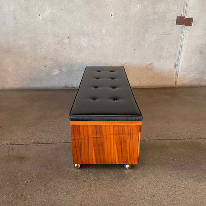Mid Century Modern Lane Cedar Walnut Hope Chest-Bench
