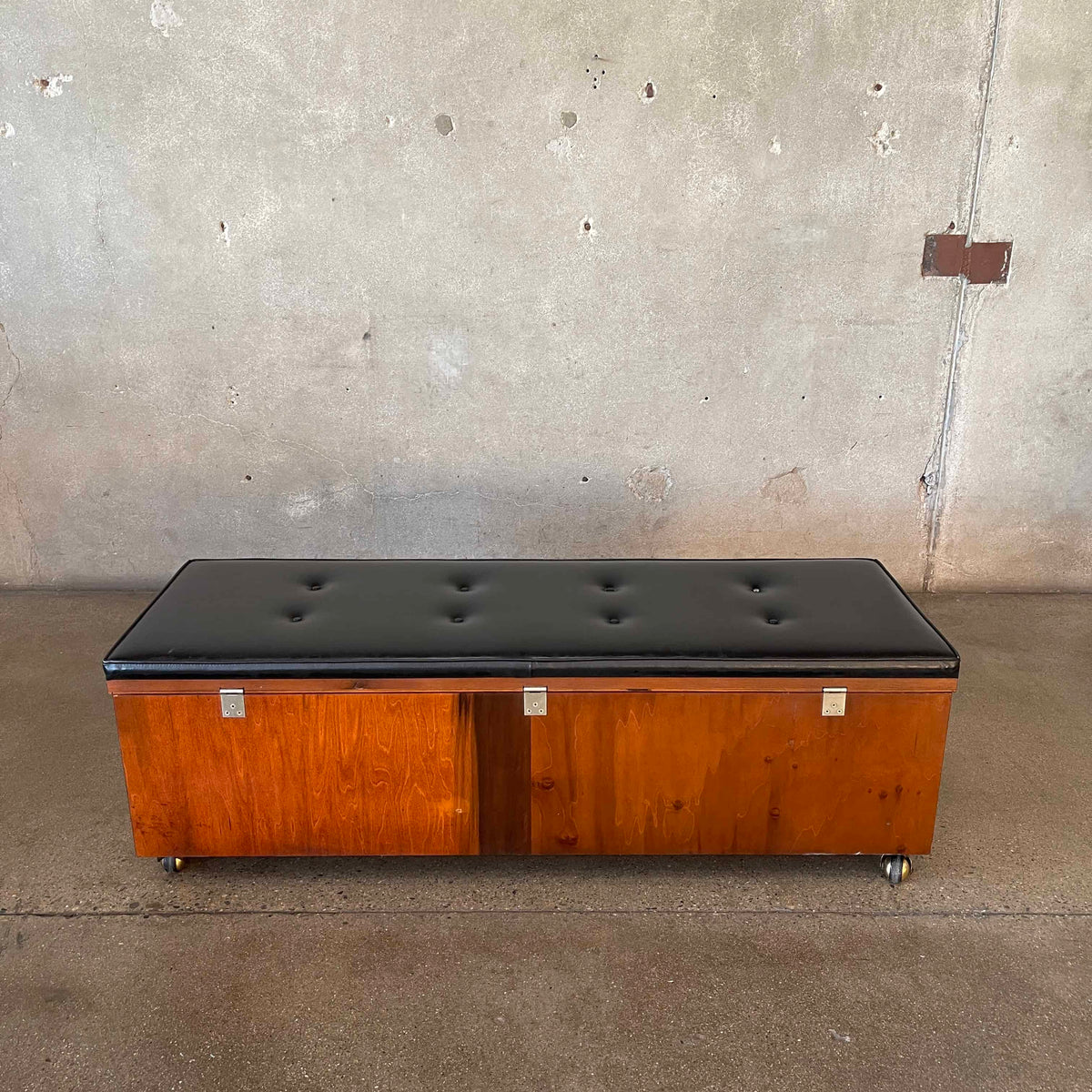 Mid Century Modern Lane Cedar Walnut Hope Chest-Bench