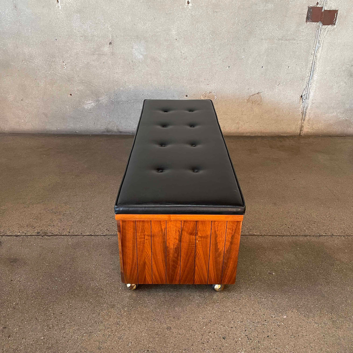 Mid Century Modern Lane Cedar Walnut Hope Chest-Bench