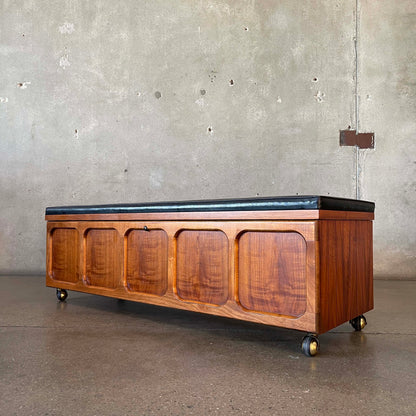 Mid Century Modern Lane Cedar Walnut Hope Chest-Bench