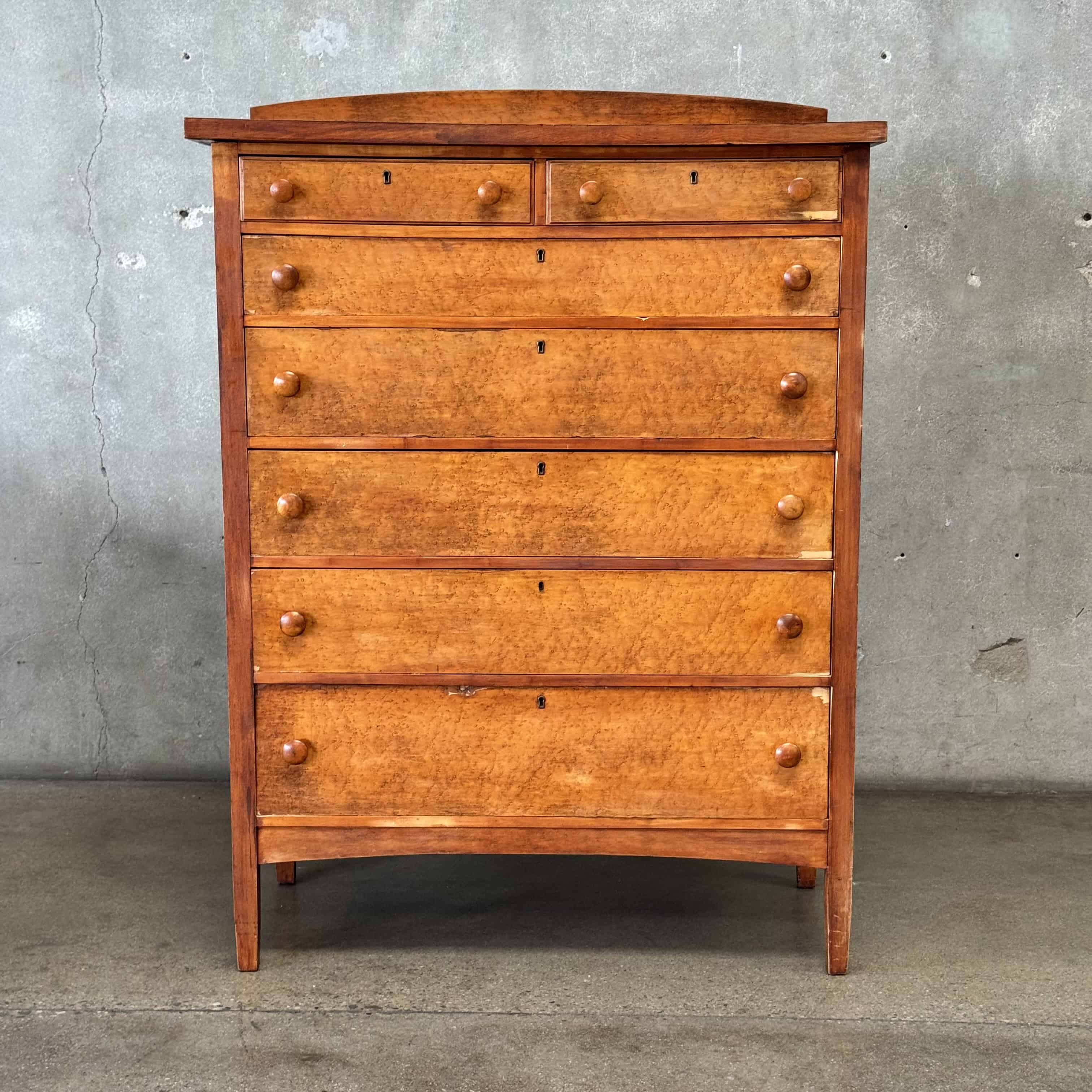 Antique Chest of Drawers w/ Burl Veneer – Urban Americana