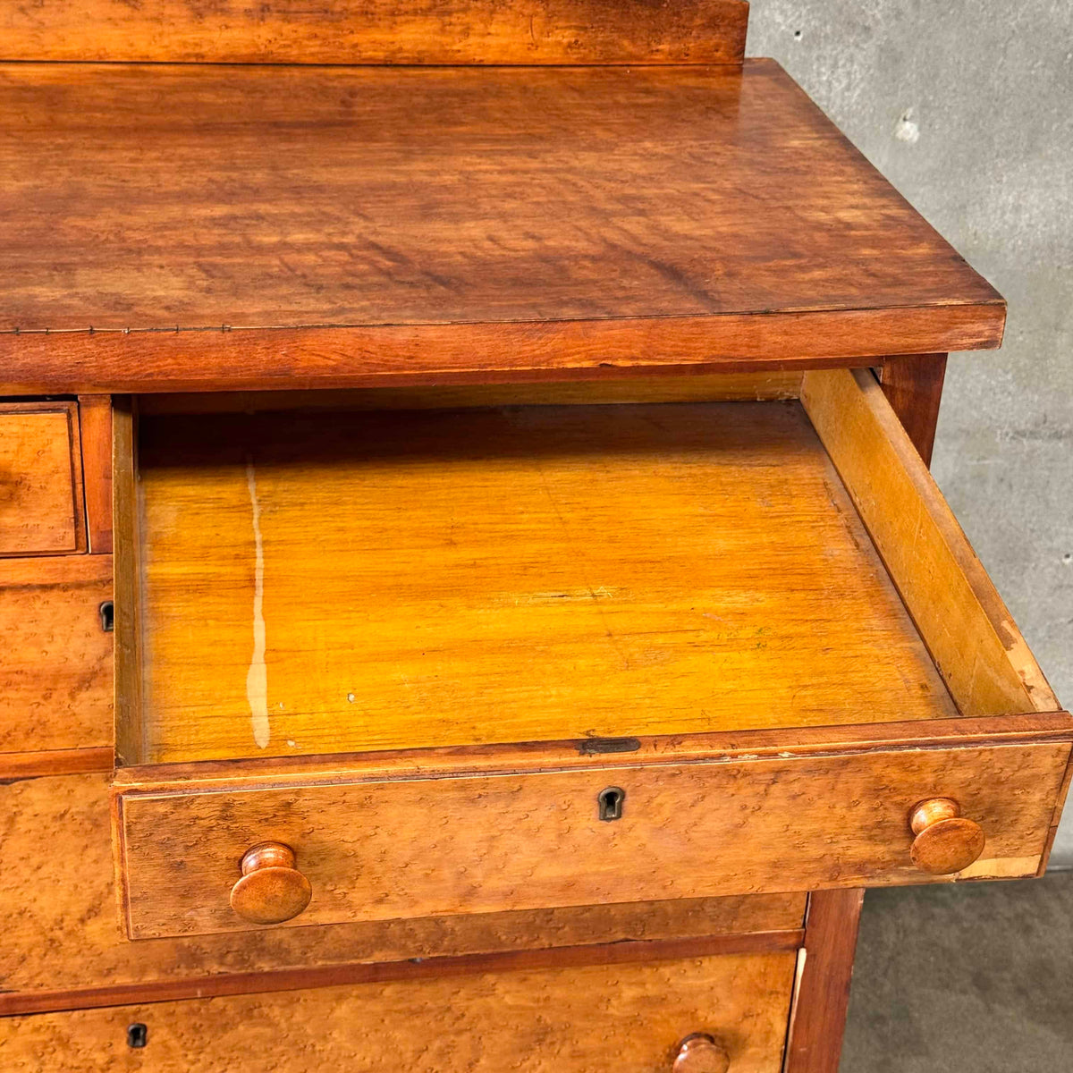 Antique Chest of Drawers w/ Burl Veneer