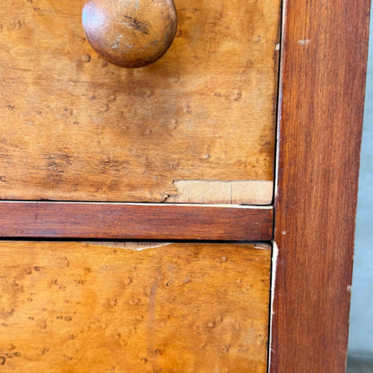Antique Chest of Drawers w/ Burl Veneer