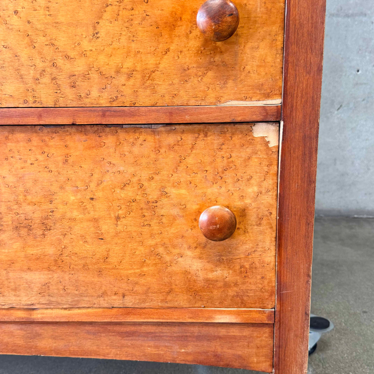 Antique Chest of Drawers w/ Burl Veneer